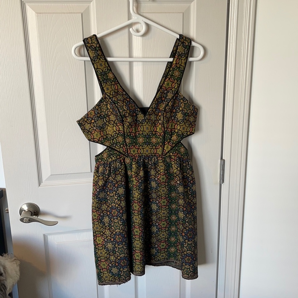 Ecote metallic pattern dress